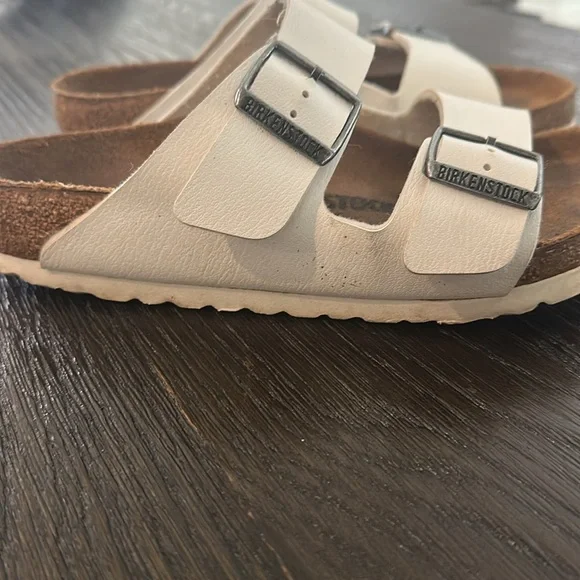 Birkenstock White Double Strap Sandals - Picture 3 of 10